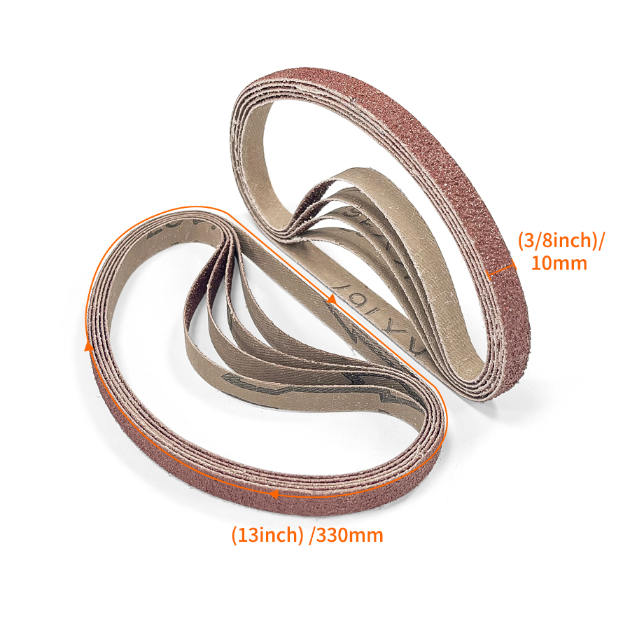 Абразивные ленты 10x330 мм для заточки ножей, 10 шт