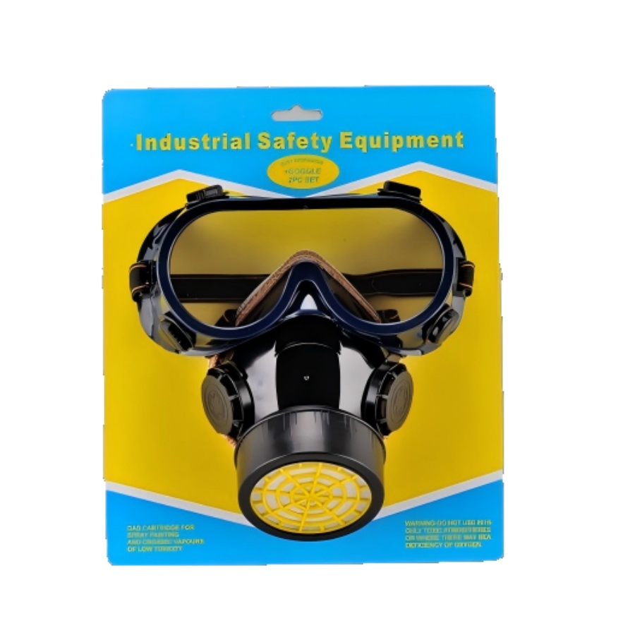 Chemical Respirator Mask with Safety Goggles (HT-5042)