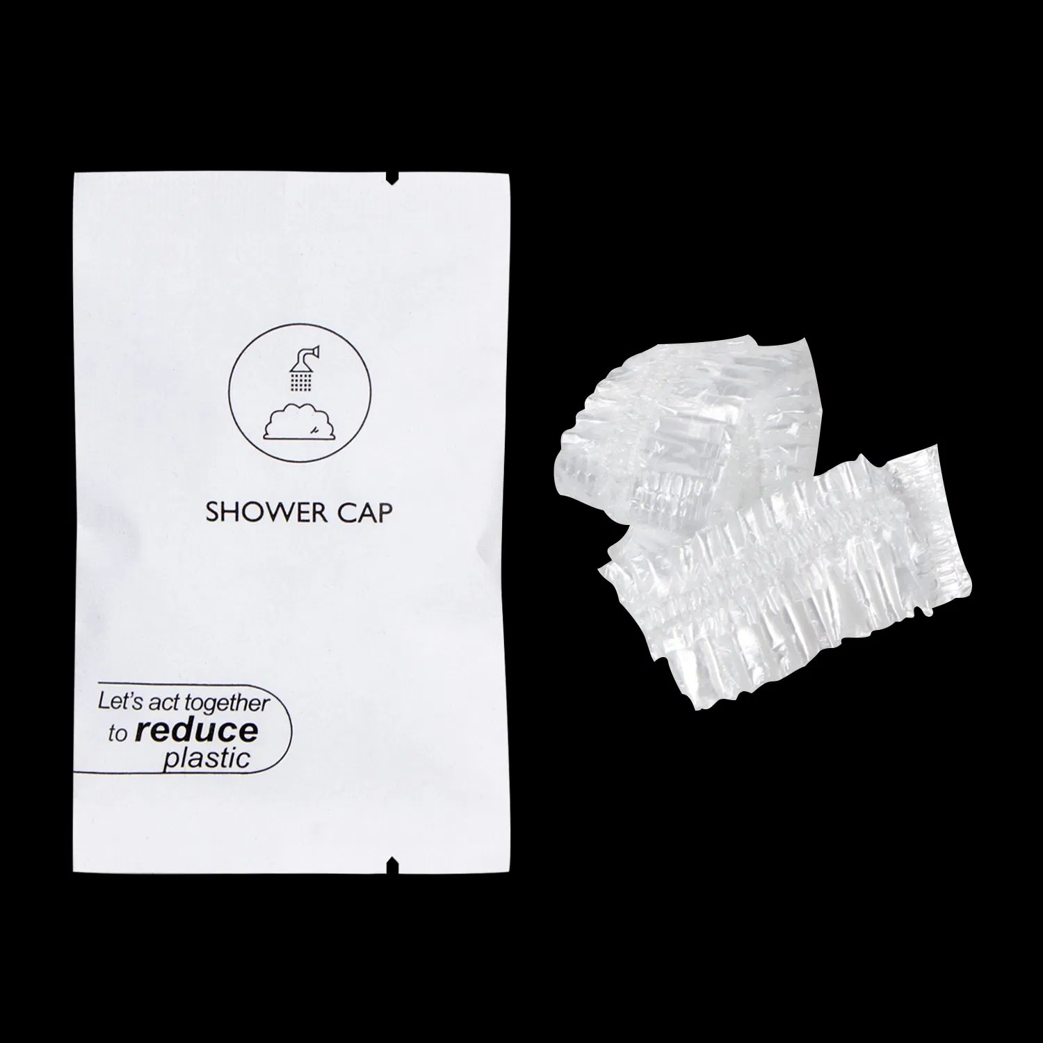 Elastic Clear Bathing Cap Salon Hotel Travel Disposable Plastic PE Shower Cap