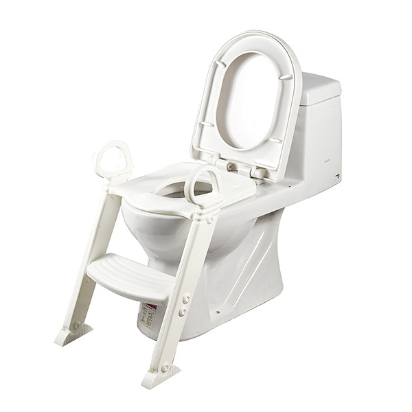 Plastic Baby Toddler Traning Potty Seat with Foldable Step Ladder