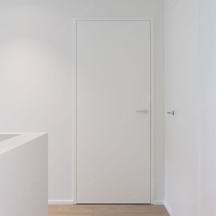 European Design Office Modern Concealed Invisible Aluminum Frame Wood Interior Room Hidden Secret Door