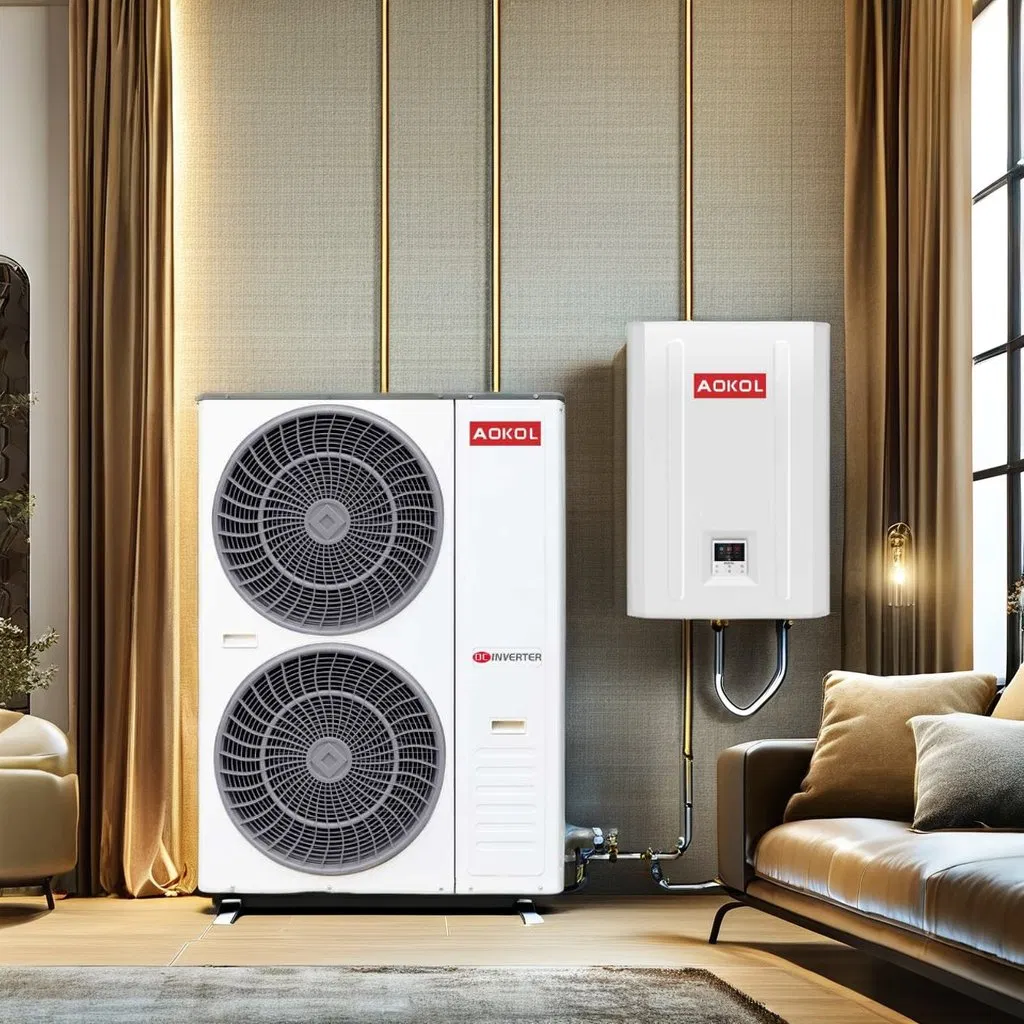 Aokol R32 -35c Low Temp. 30kw Air to Water Heat Pump, Floor Heating Cooling and Domestic Hot Water Heat Pump, Smart WiFi Control High Cop a+++ Europe Heat Pumps