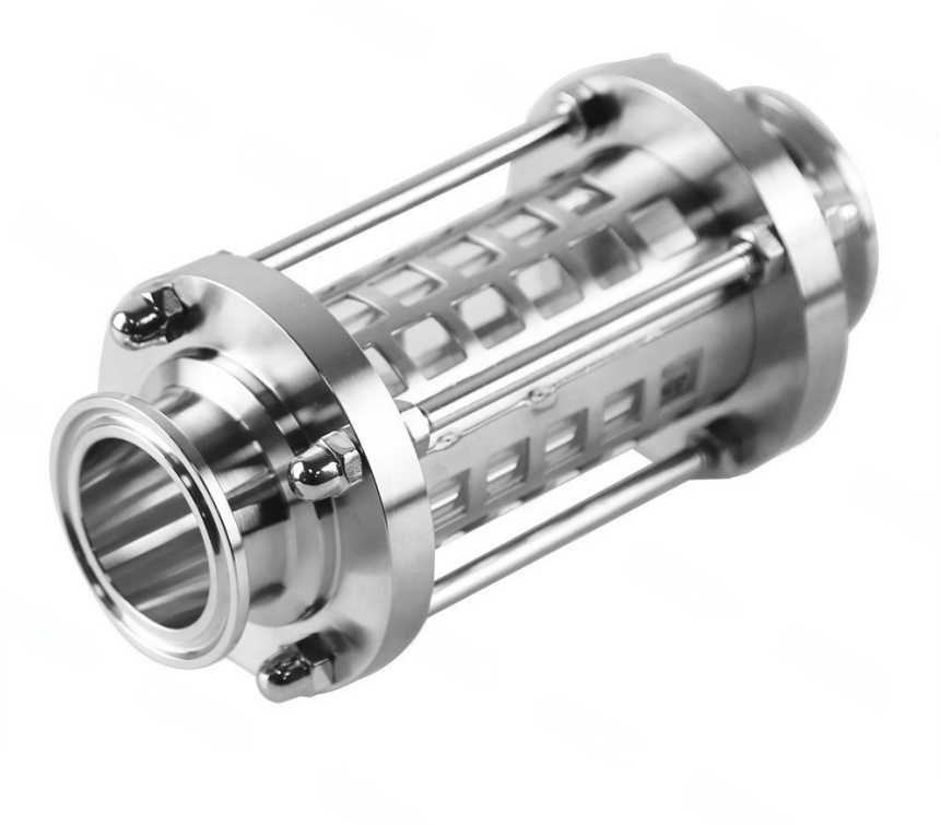 Durable Hygienic Sight Glass with Threaded Design and Protective Cover