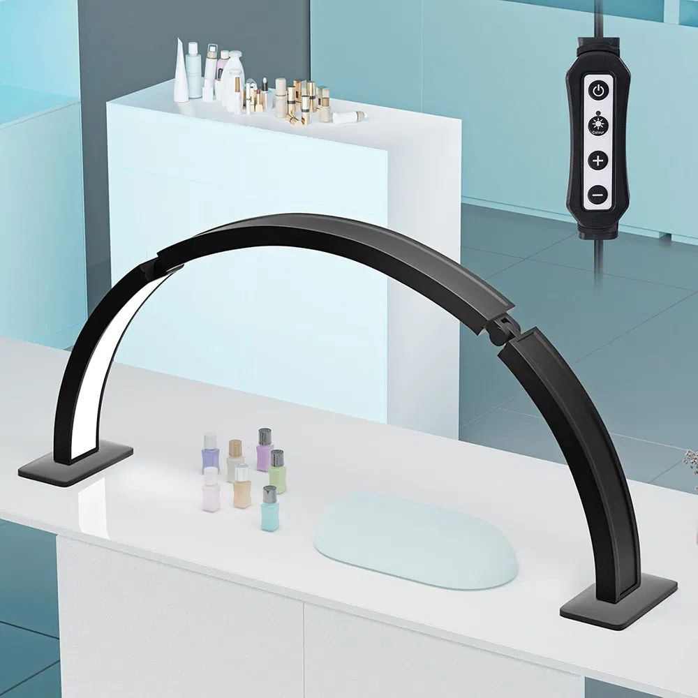 Half Moon Light for Nail Table Lamp Nail Table with Dust Collector and Light Nail Table Light 30inch