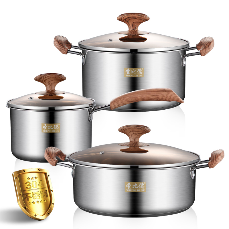 Premium Stainless Steel Universal Stove Compatible Heat-Resistant Pot Cookware Set
