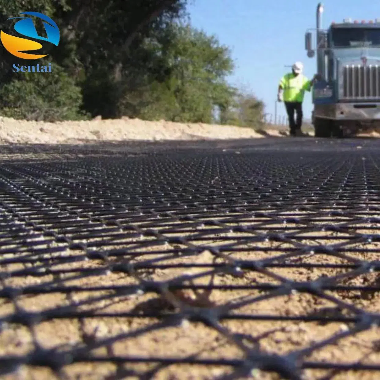 Bidirectional Stretching Plastic Geogrid Chamber Railway Roadbed Reinforced HDPE Geogrid Manufacturer
