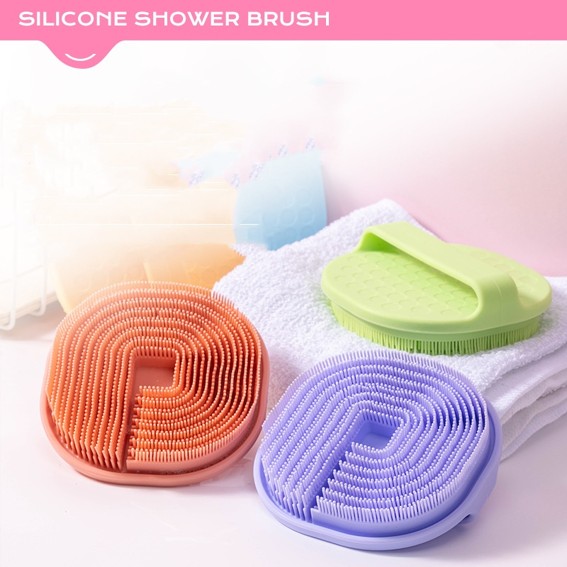 Wholesale Multifunction Round Shape Massager Shower Brushes Silicone Facial Exfoliation Brush