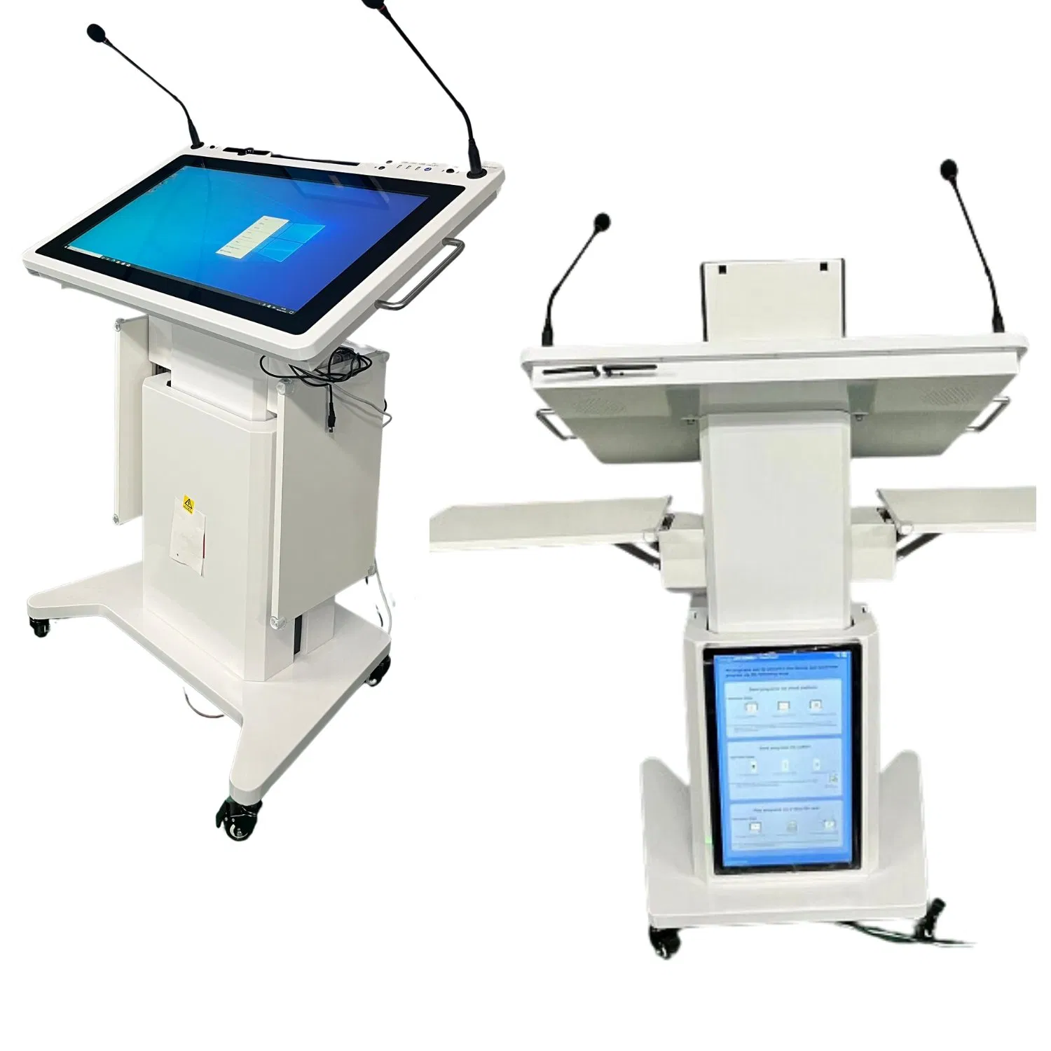 Multimedia Teaching Podium Lecture Table with Built-in Speaker and WIFI for Classroom and Conference