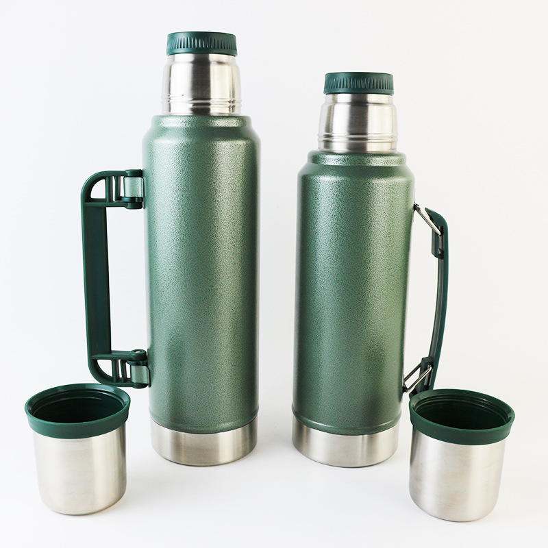 Big Capacity 1.1 2 Qt Vacuum Heat Insulated Stainless Steel Water Kettle Pot with Drinking Cup