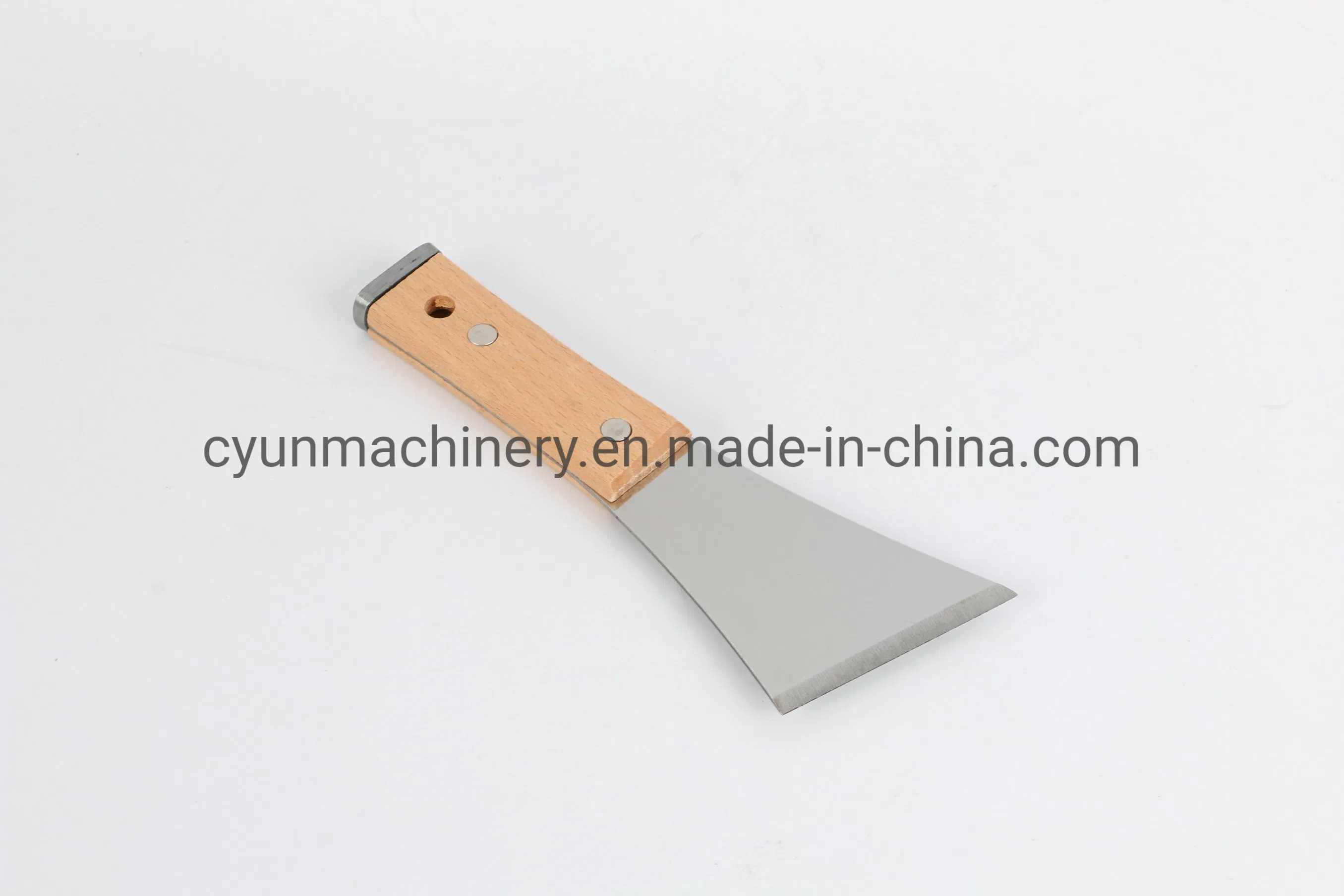 Fully Polished Carbon Steel Putty Knife Scraper with Wooden Handle