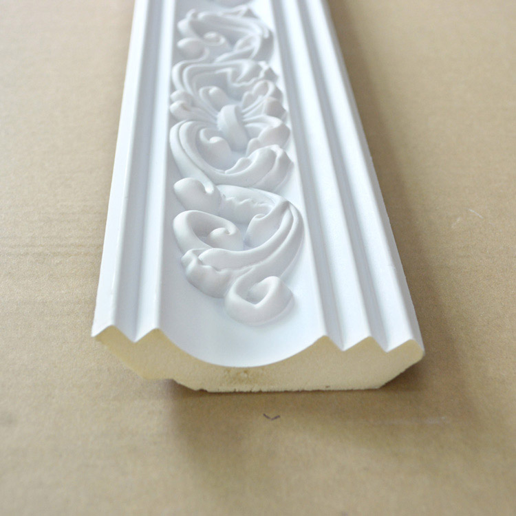 High Quality PU Foam Carved Crwon Moulding Wall Decoration Strip 103mm Cornice