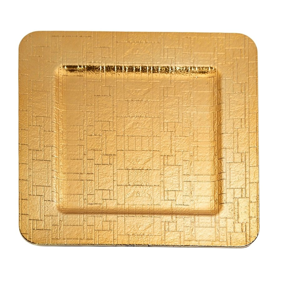 Quality Assured 33X1.5cm Dimensions Plastic Disposable Fine Dining Restaurant Charger Plate