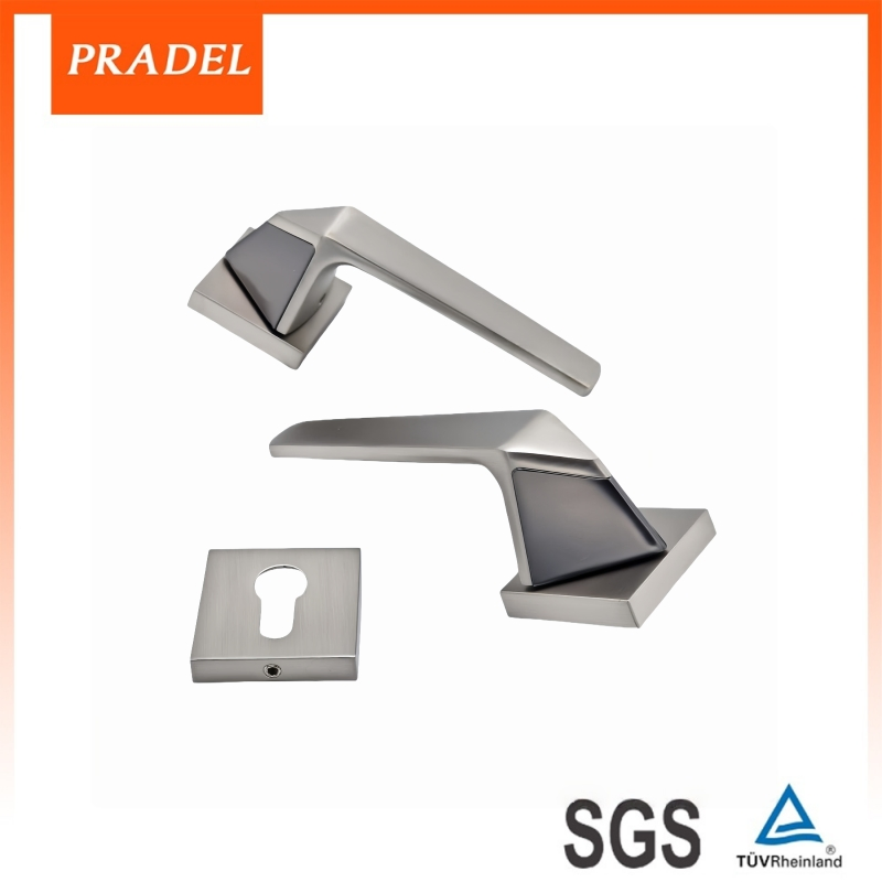 Modern Safety Wooden Black Lever Door Handles Door Handle Interior Lock