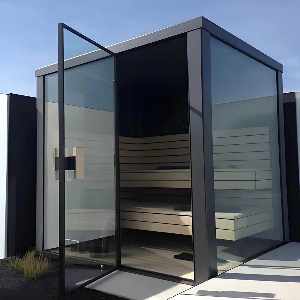 Квадратная сауна для улицы из канадской тсуги или кедра