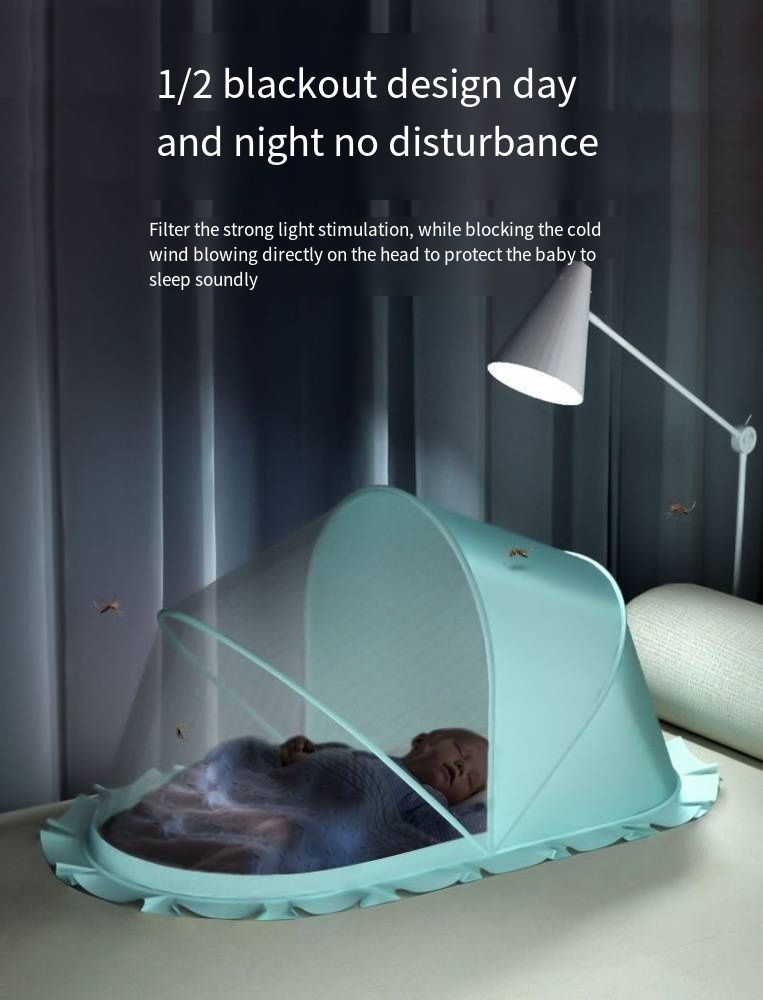 Baby Bed Portable Folding Crib Mosquito Net Portable Cots Newborn Folded Cradle Bottomless Anti-Bug Canopy Tent Sun Shelter