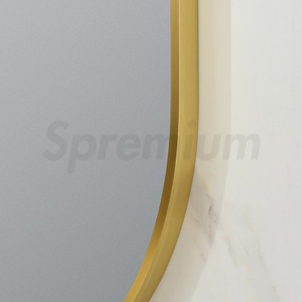 Gold Ultra-Thin Wall Mirror, Non-Illuminated, Oval 600×800mm