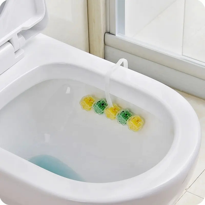 Household Colorful 5 Ball Hanging Flush Cleaner Toilet Freshener Ball