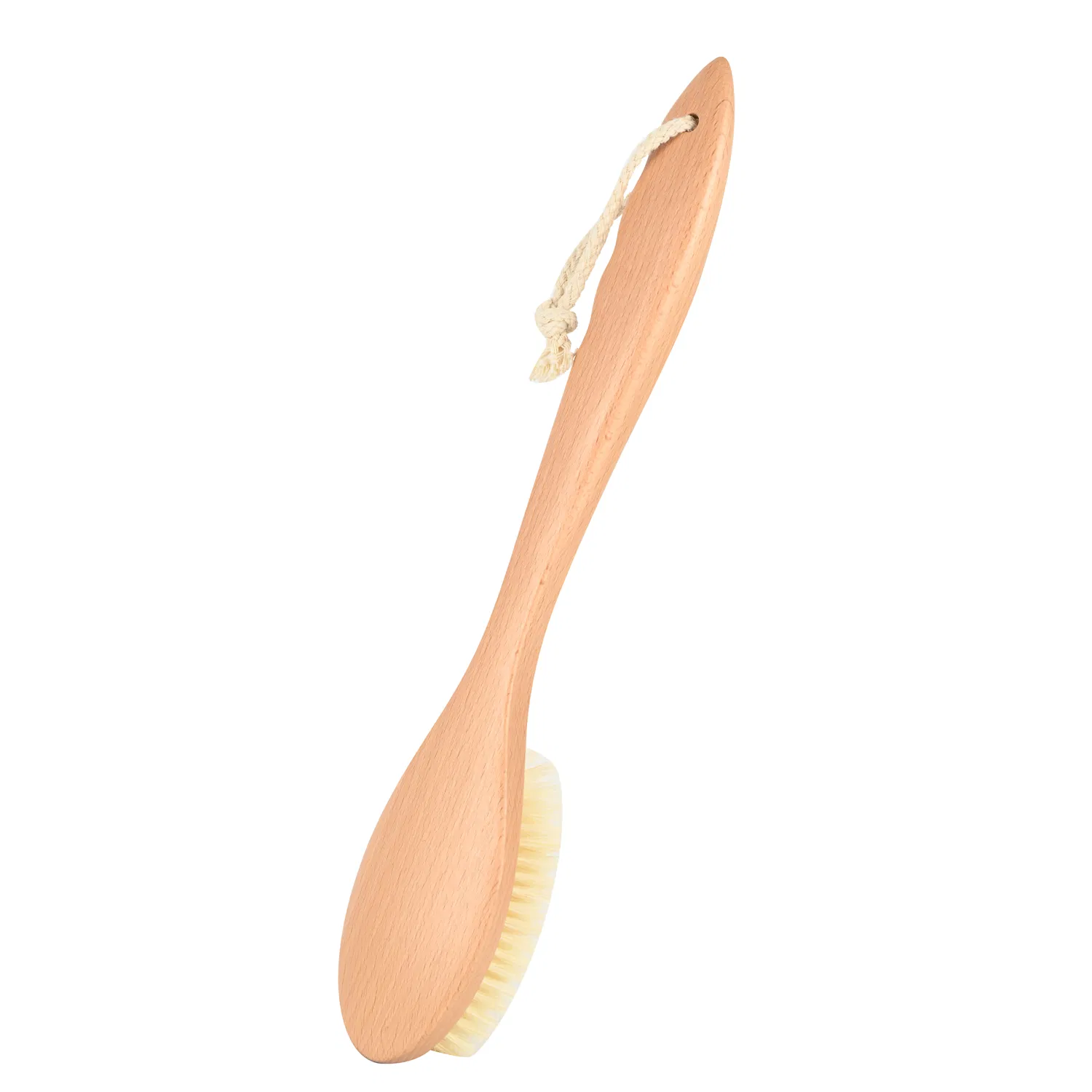 Wooden Bath Brush, Bamboo Long Handle Back Scrubber Brush, Dry Body Brush, Eco Friendly Bath Brush, Body Washing Brush, Natural Body Brush