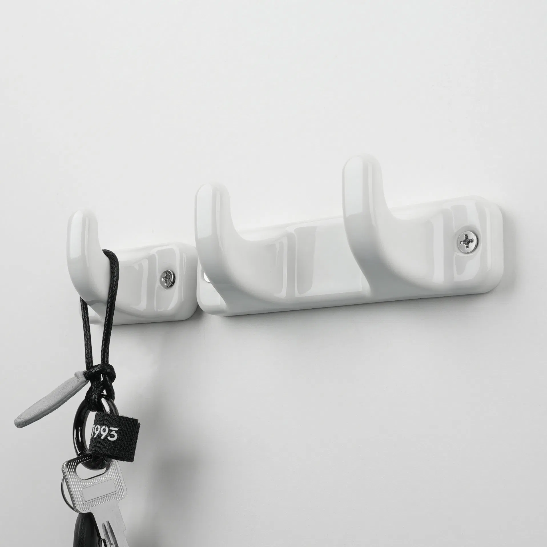 Настенные крючки для одежды и ключей, фарфор, 3 шт.