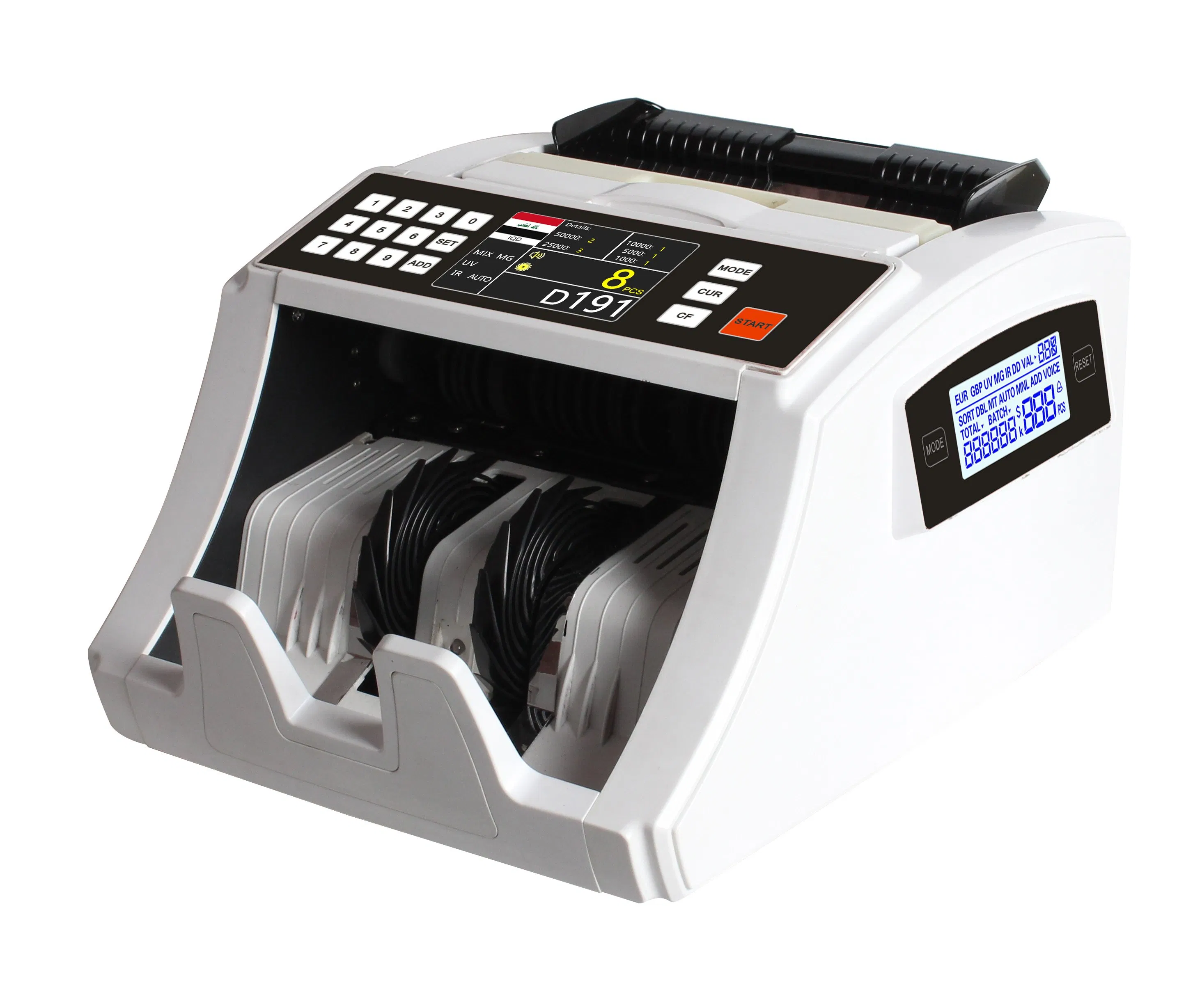 Financial Equipment Cashing Counter Dual Display Bill Counter with UV Mg IR Money Counter with Batch Add and Self-Examination Currency Counter Banknote Counter
