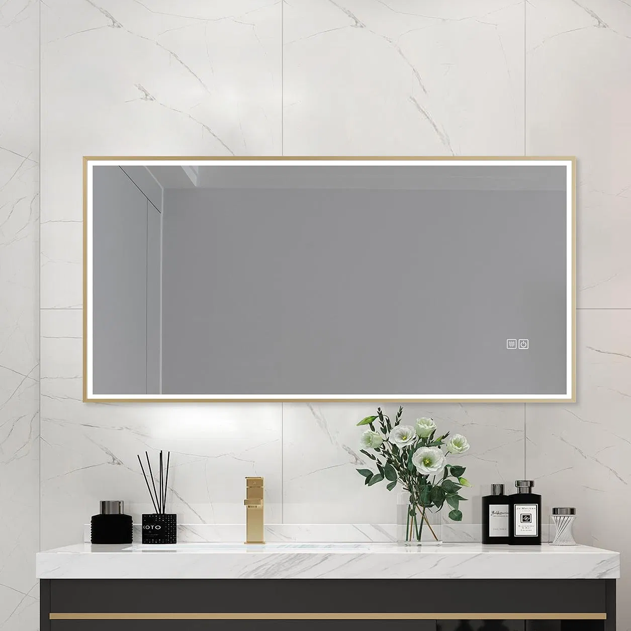 High Quality Contemporary Easy to Install Backlit Bathroom Rectangular 120X60 Mirror