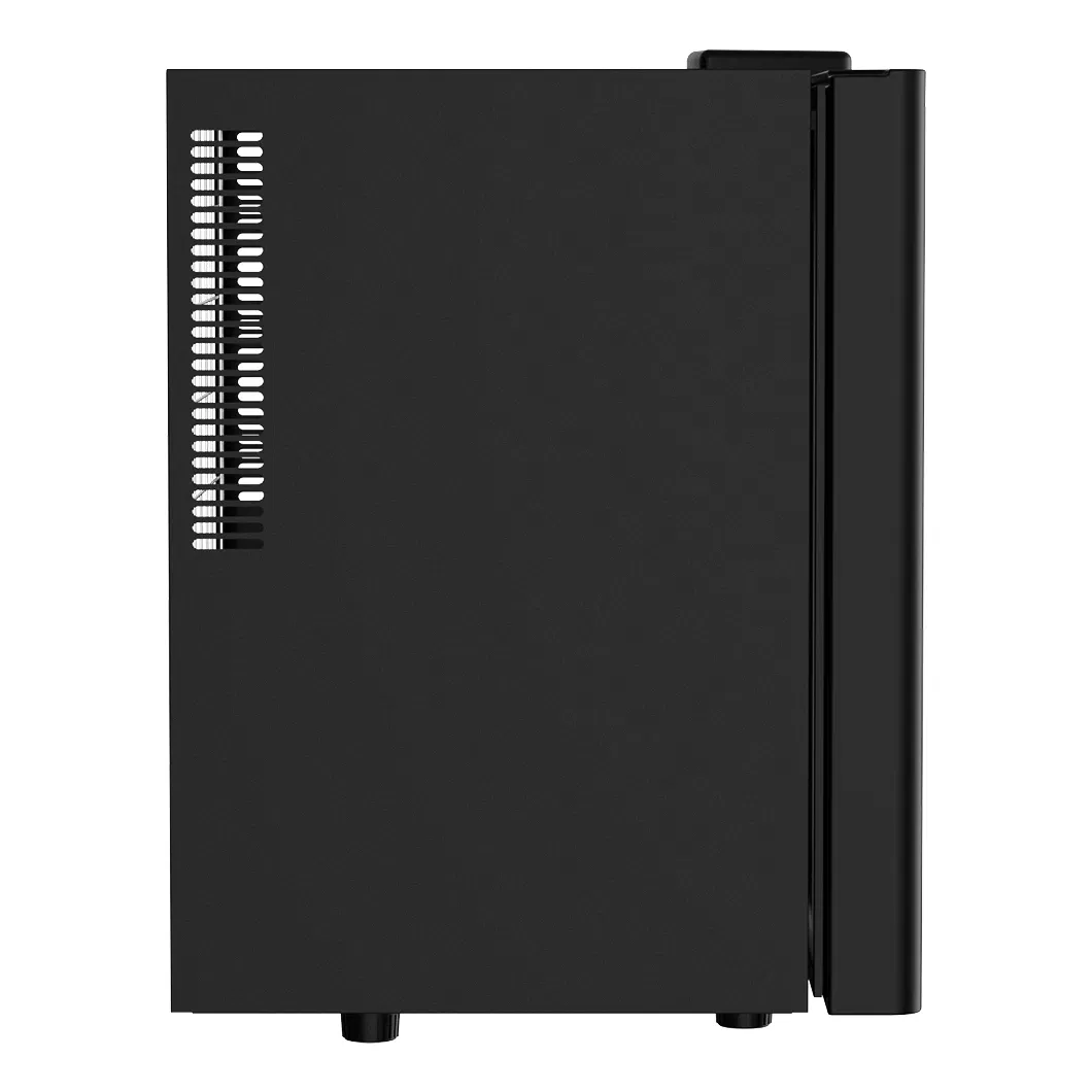 25L Mini Fridge Compact Double Layered Glass Door Refrigerator Portable Noise Free Bar Hotel Small Space