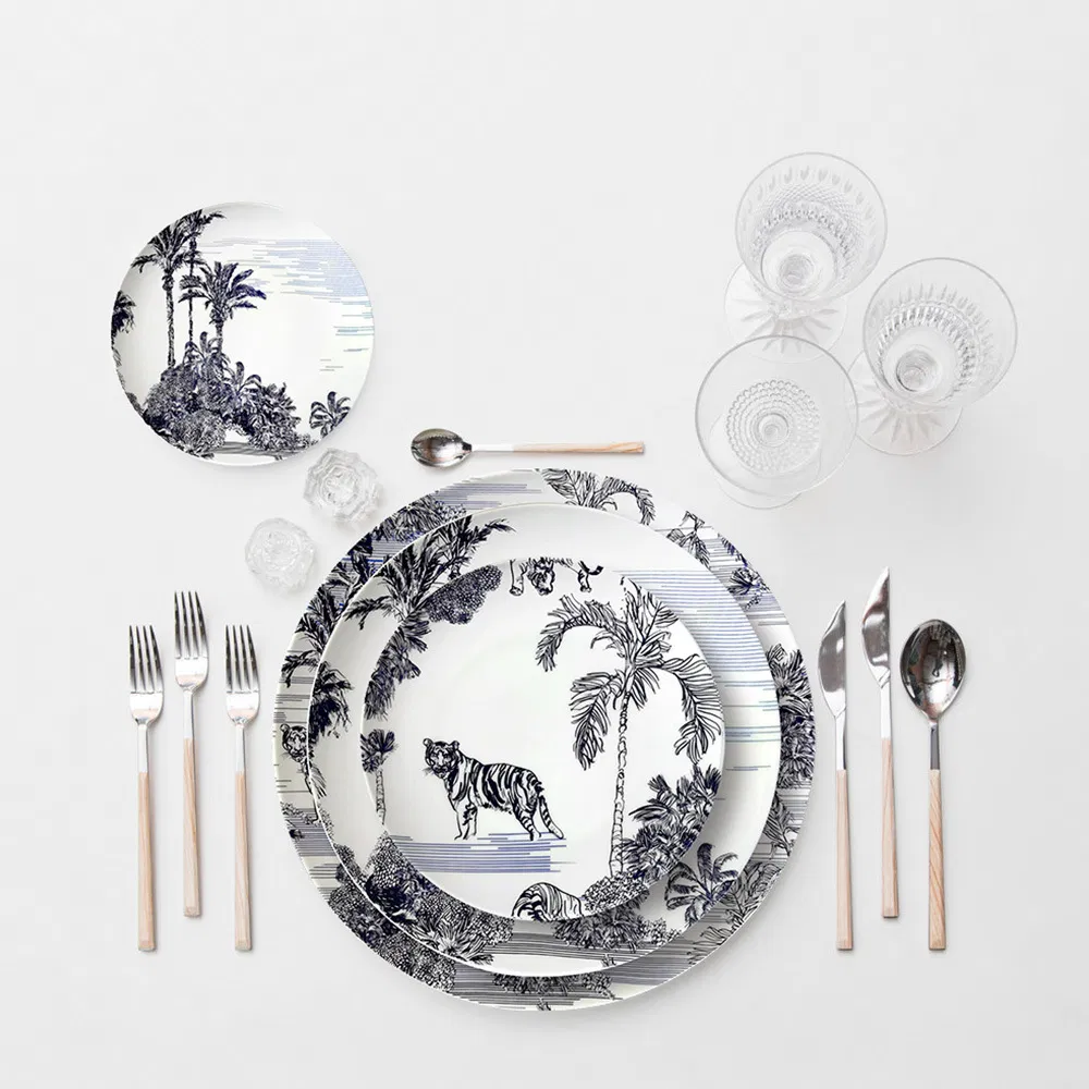 Dinner Plate Pad Printing Porcelainware Ceramic Tableware