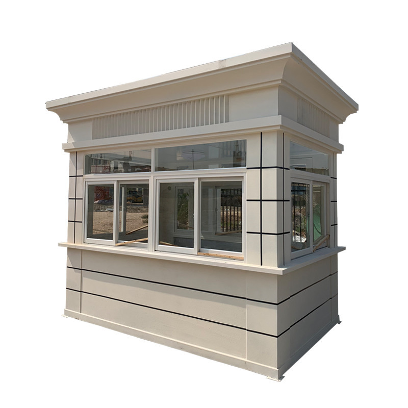 Outdoor Mobile Steel Structure Security Duty Room Charge Real Stone Lacquer Guard Box Guard Room