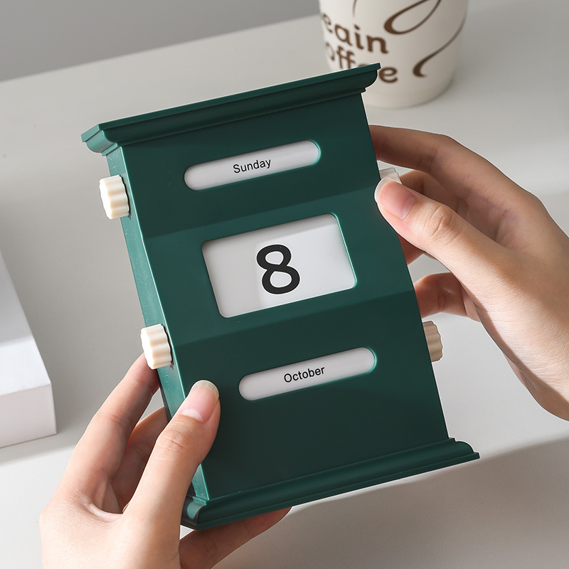 Retro Perpetual Calendar - High-End Creative Desk Decor for Offices