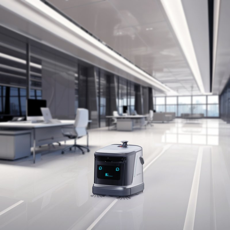 Interior Commercial Cleaning Robot with Function of Mopping, Vacuuming and Dust Mopping