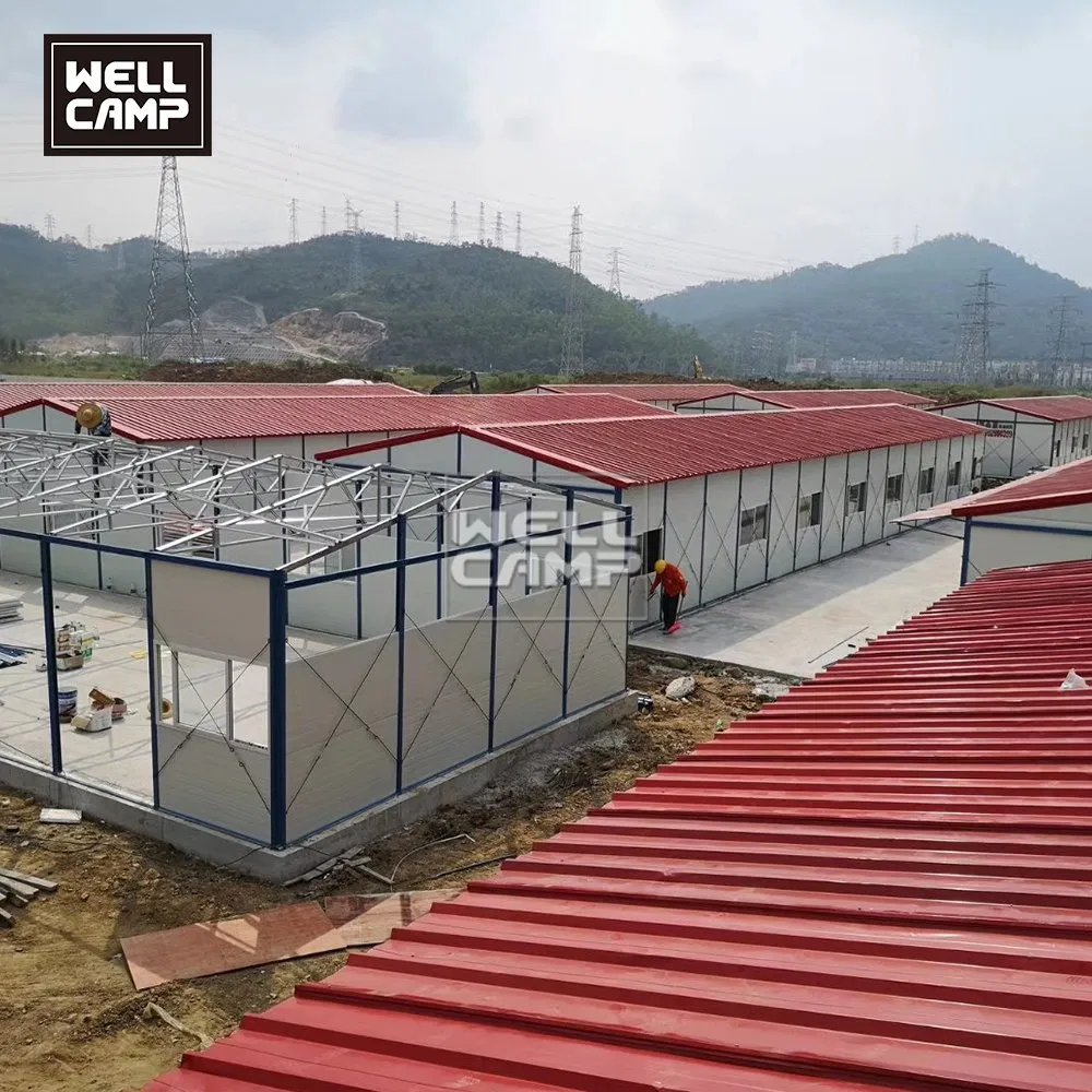 One/Two Floor Prefab Labor Camp Site Temporary Facility K/T House Dormitory Office House Indonesia/Thailand/Malaysia/Philippines/Vietnam/Brunei/Cambodia/Myanmar