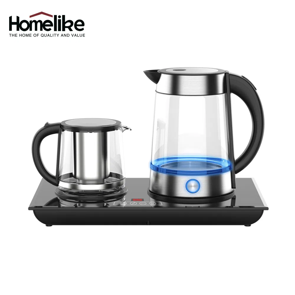 Hot Sales Portable Kitchen Appliance Electric Automatic Glass Turkey Coffee and Tea Tray Set