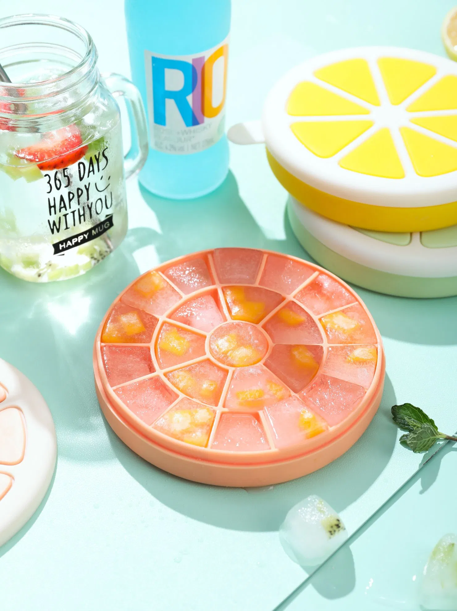 Форма для льда JY03 силиконовая с крышкой, 21 ячейка