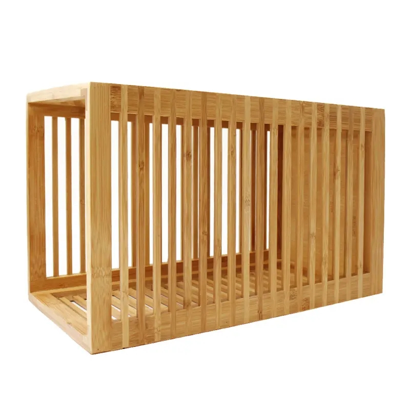 Modern Bamboo Environmental Protection Garbage Basket Garden Household Bedroom Kitchen Garbage Basket