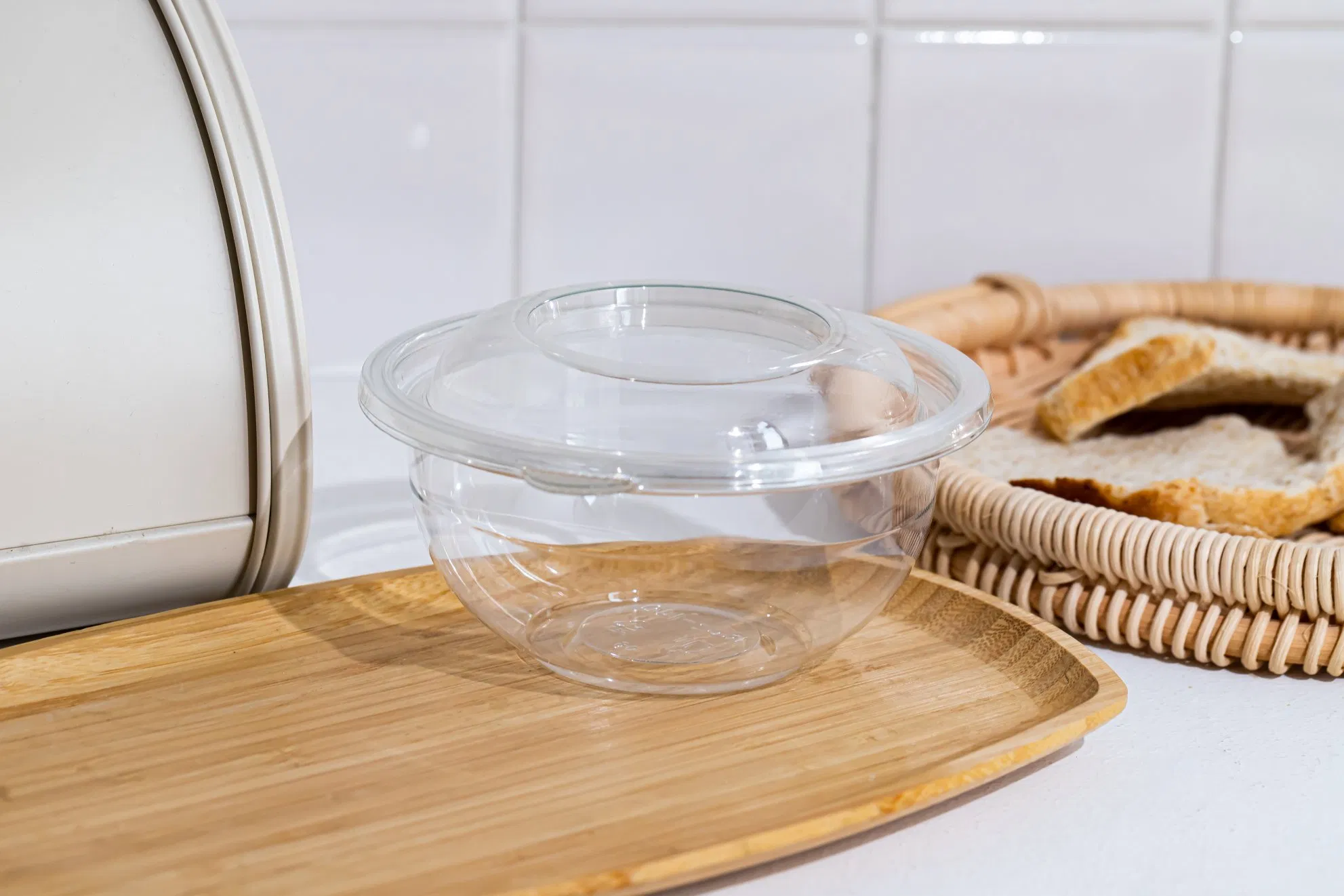 16oz Pet Salad Bowl with Dome Lid Disposable Clear Plastic Bowls Disposable Pet Salad Bowl with Lid