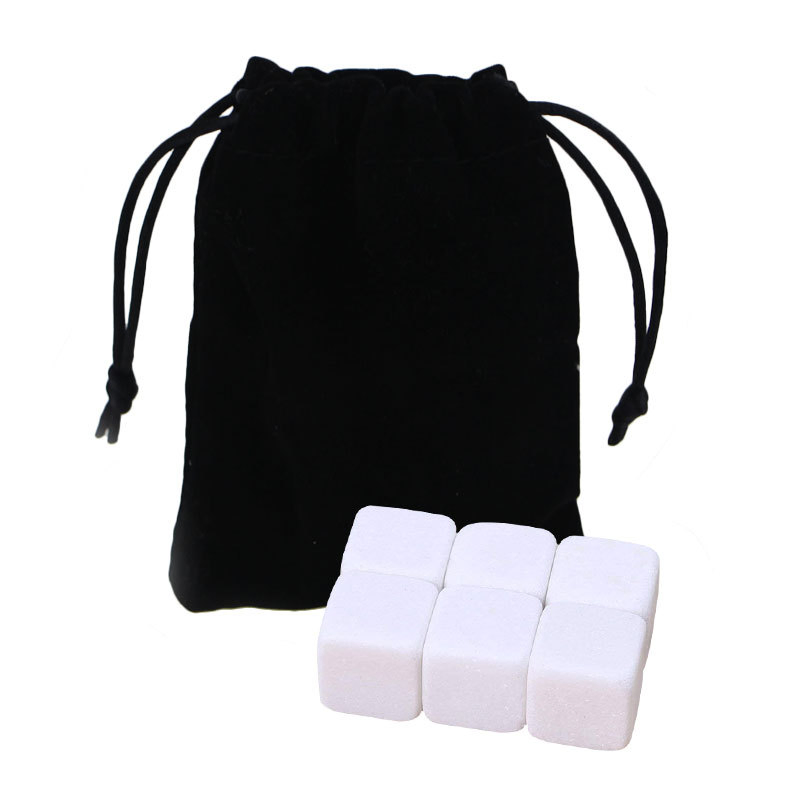 Hot Selling 3 Colors Available Bar Natural Whisky Ice Stone Quartz Set, Can Be Added in Cocktail Smoker Kit