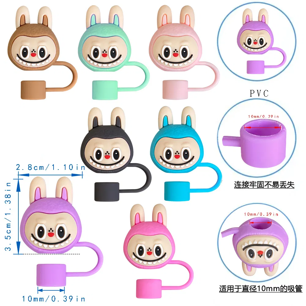 Колпачки для трубочек 3D, 100 шт, пищевой пластик