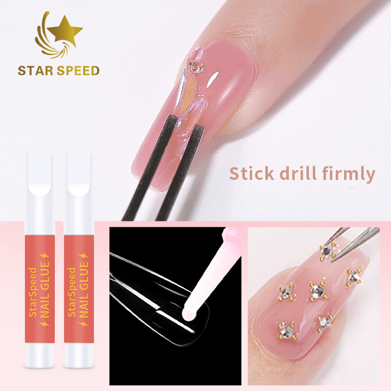 Custom Logo Mini Pink 2g Bond Press on Nails Glue Nail Tips Glue