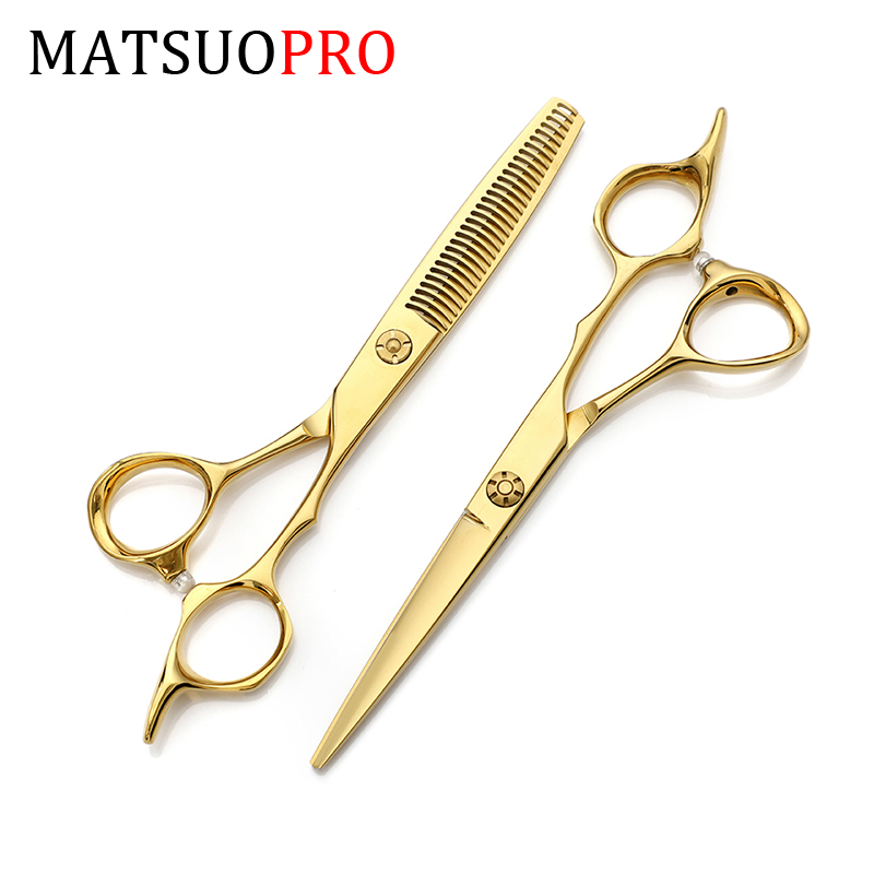Профессиональные ножницы для стрижки волос Gold Hair Shear