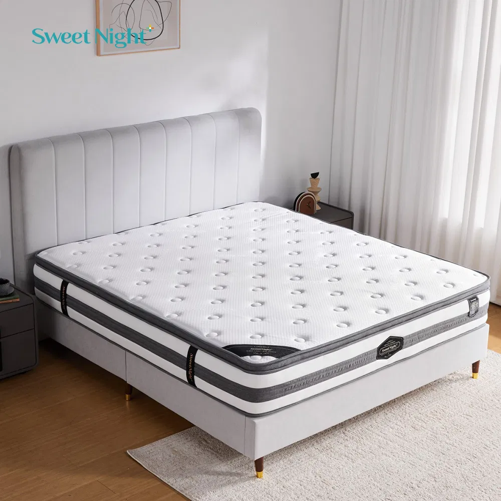 St877 Rollable Foam Bed Furniture with Spring Core King Size Compressed Mattress