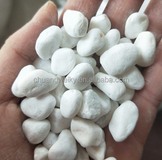 White Succulent Potted Plant Machine-Made Pebble Project Outdoor Paving Decoration Small Stones