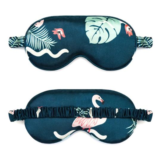 Wholesale Custom Printing Sleeping Eyeshade Personalized Imitated Silk Sleeping Eye Mask