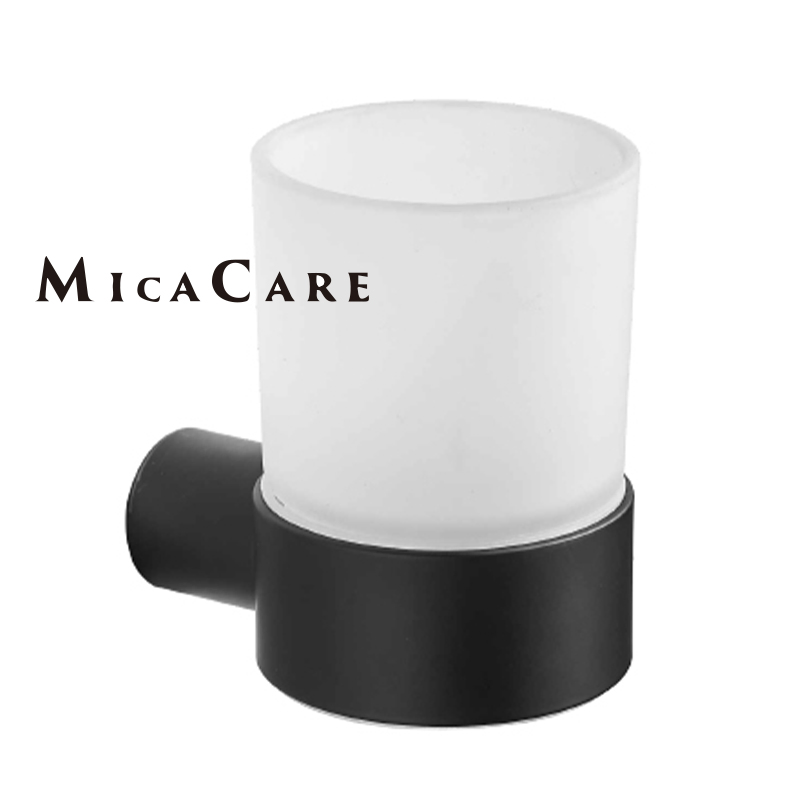 Stylish Wall Mounted Organizer for Bathroom with Black Tumbler