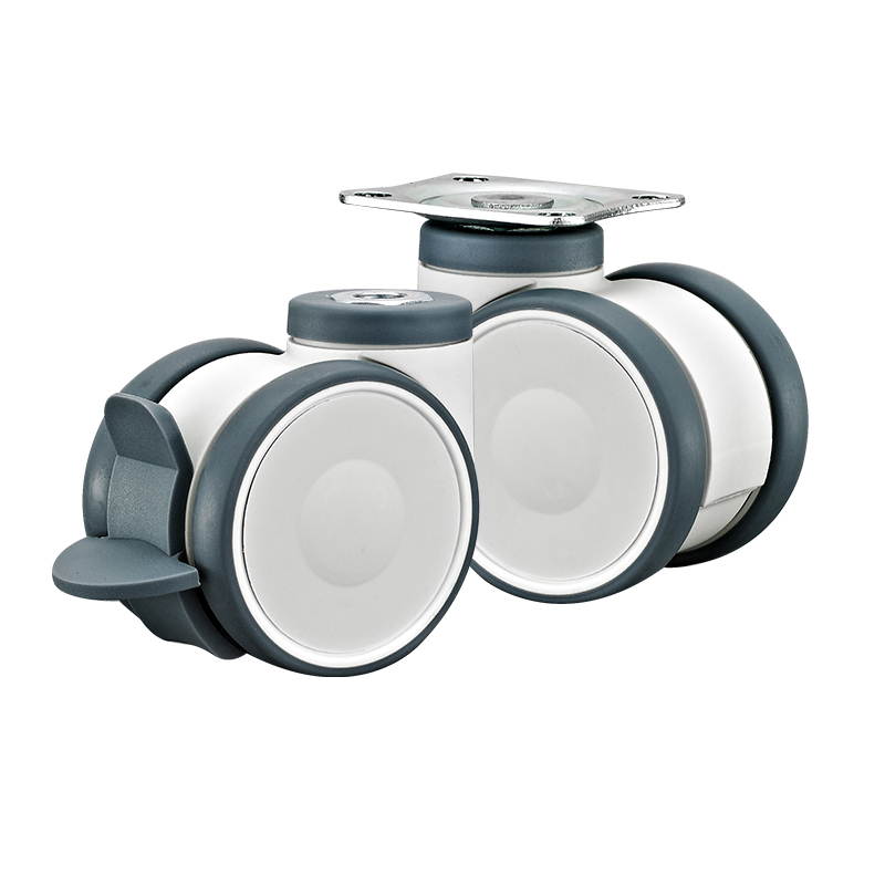 2''2.5''3''4''5'' Top Plate TPR Twin Wheels Hospital Medical Bed Casters