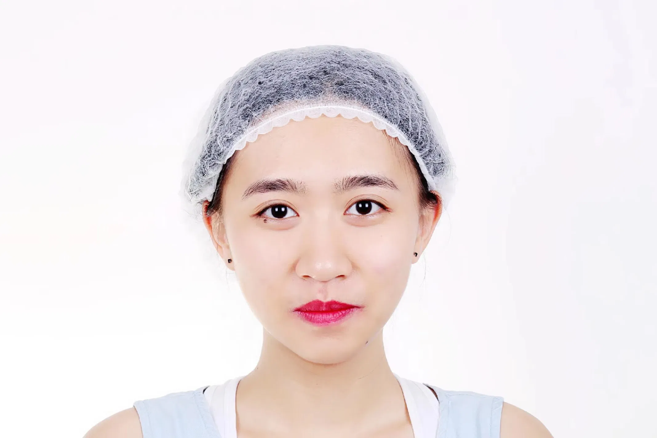 Disposable Mob Cap Non Woven PP Surgical Clip Cap Factory Worker Cap Dust Proof Head Cover