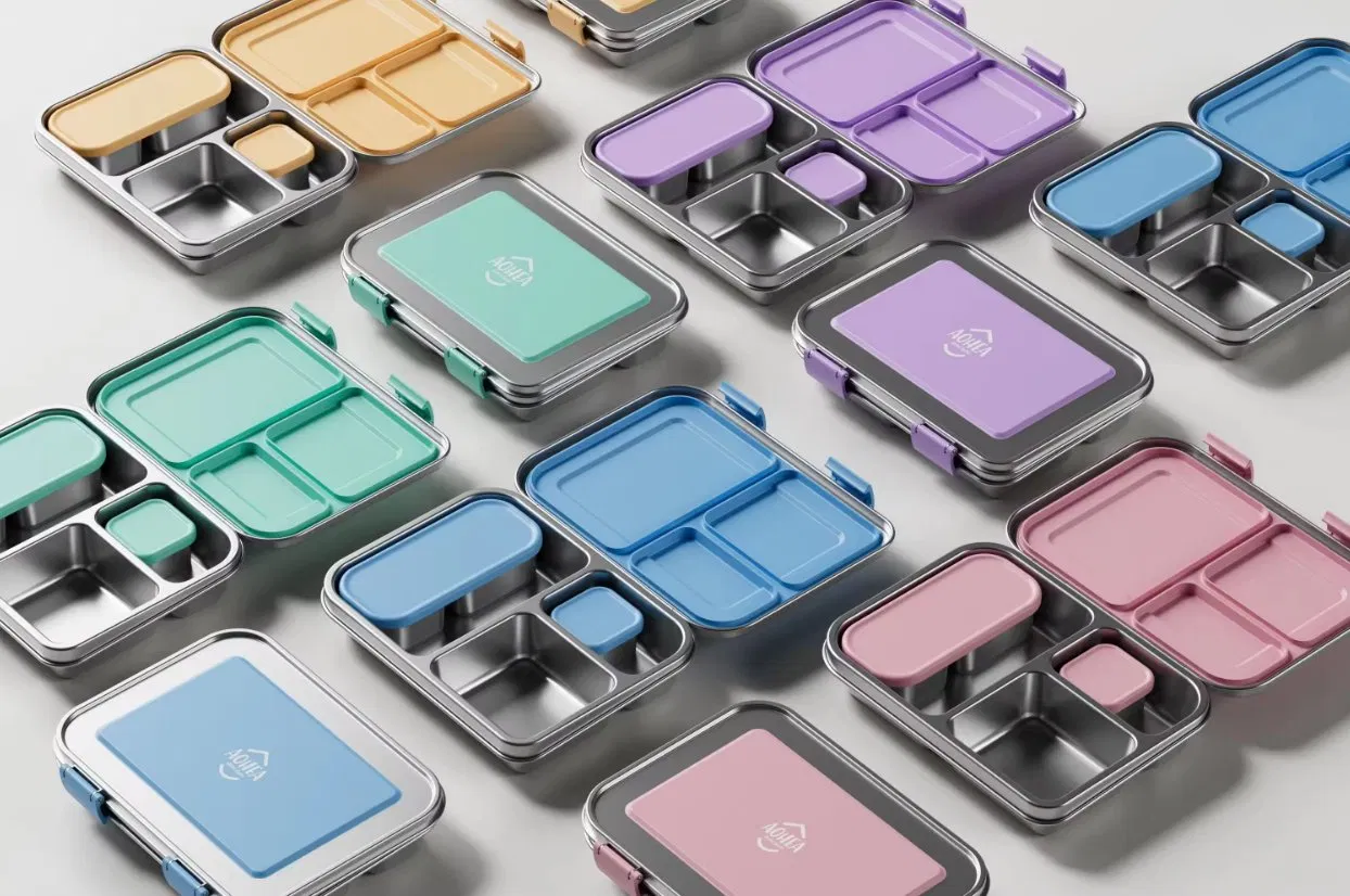 Aohea Professional Manufacturer of Custom Stainless Steel Lunch Boxes Custom Sizes, Colors & Patternsfda/ LFGB Approvedfast Turnaroundperfect for Retail & Promo