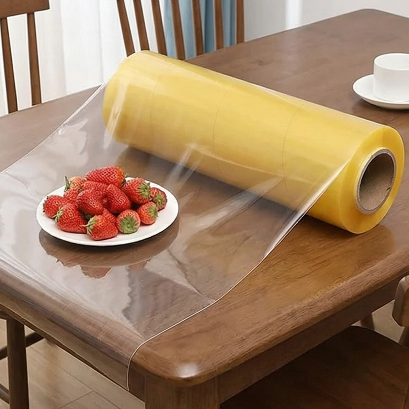 Sticky Transparent PVC Cling Film Color Box 30-2000m Manufacturer PVC Wrapping Film