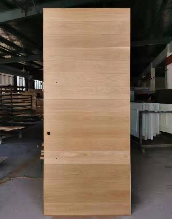 Modern Composite Solid Core Interior Oak Veneer Finished Painting Wooden Flush Door