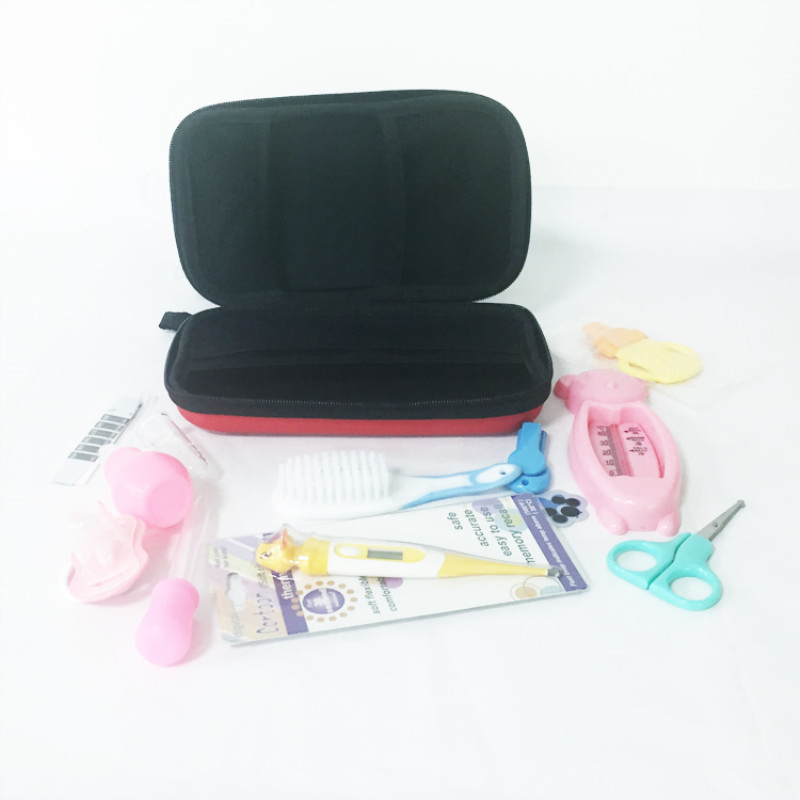 Wholesale Portable EVA Baby Care Kit for Newbron Nail Trimmer Hair Brush Thermometer Kit Baby Care Set