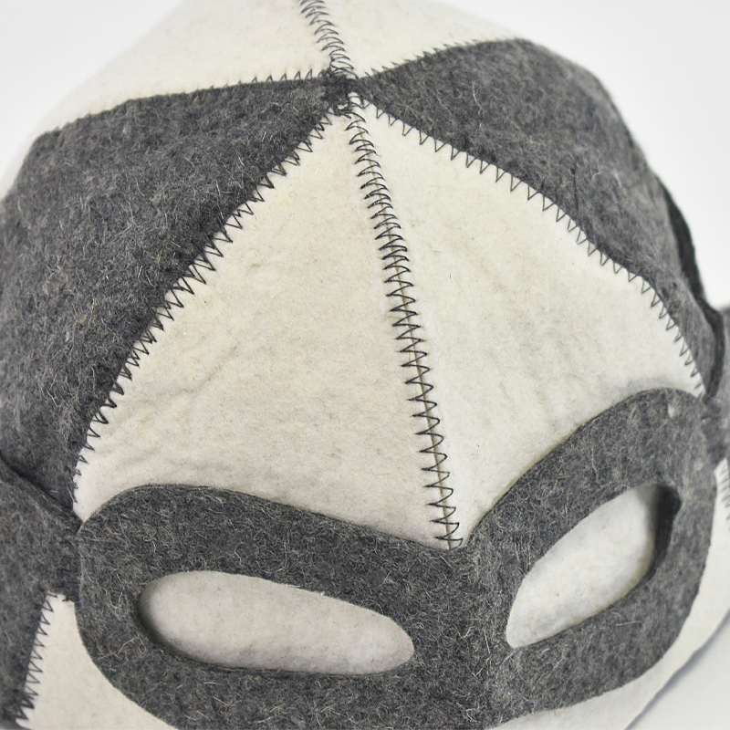 100% Pure Wool Heat-Resistant Sauna Hat - Cute Animal Design for Relaxation